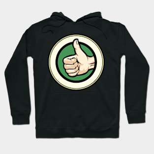 Thumb up gesture Emblem Hoodie